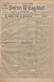 Posener Tageblatt (Posener Warte). Jg.66, Nr. 181 (11 August 1927) + dod.