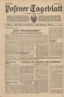 Posener Tageblatt = Poznańska Gazeta Codzienna. Jg.78, Nr. 189 (19 August 1939) + dod.