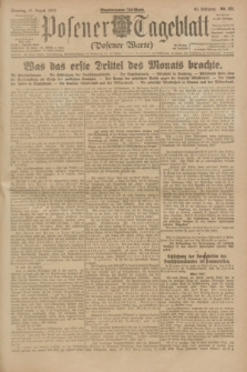 Posener Tageblatt (Posener Warte). Jg.62, Nr. 181 (12 August 1923) + dod.