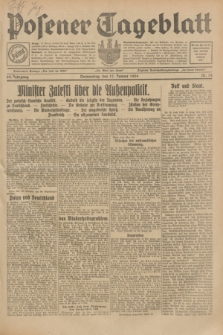 Posener Tageblatt. Jg.68, Nr. 14 (17 Januar 1929) + dod.