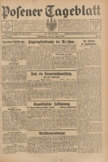Posener Tageblatt. Jg.68, Nr. 97 (27 April 1929) + dod.