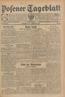 Posener Tageblatt. Jg.68, Nr. 205 (7 September 1929) + dod.