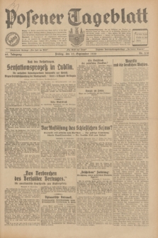 Posener Tageblatt. Jg.69, Nr. 216 (19 September 1930) + dod.