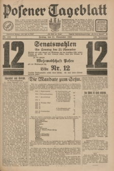 Posener Tageblatt. Jg.69, Nr. 258 (21 November 1930) + dod.