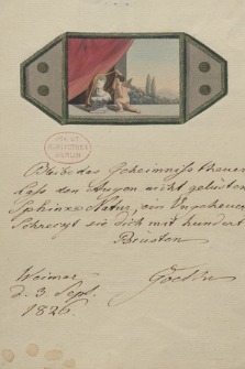 Autografy Johanna Wolfganga Goethego i inne materiały z nim związane