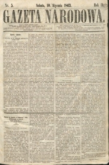 Gazeta Narodowa. 1863, nr 5