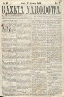 Gazeta Narodowa. 1863, nr 10