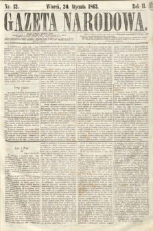 Gazeta Narodowa. 1863, nr 12