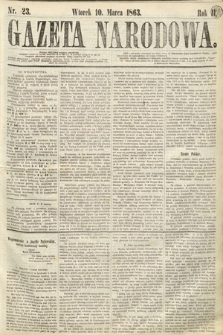 Gazeta Narodowa. 1863, nr 23