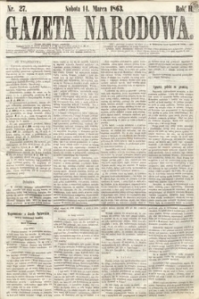 Gazeta Narodowa. 1863, nr 27