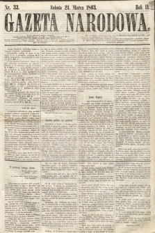 Gazeta Narodowa. 1863, nr 33