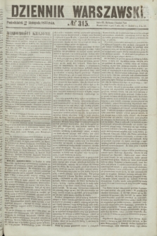 Dziennik Warszawski. 1855, № 315 (26 listopada)