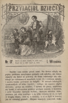 Przyjaciel Dzieci. R.3, nr 17 (1 września 1863)