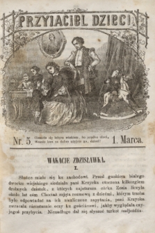 Przyjaciel Dzieci. R.6, nr 5 (1 marca 1866)