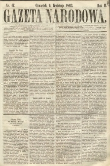 Gazeta Narodowa. 1863, nr 47