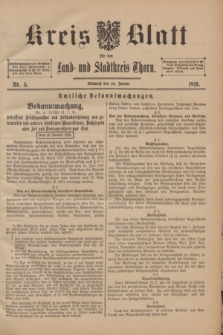 Kreis-Blatt für den Land - und Stadtkreis Thorn. 1918, Nr. 5 (16 Januar)