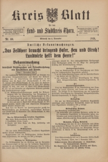 Kreis-Blatt für den Land - und Stadtkreis Thorn. 1918, Nr. 89 (6 November)