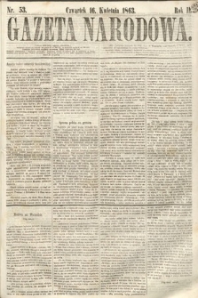 Gazeta Narodowa. 1863, nr 53