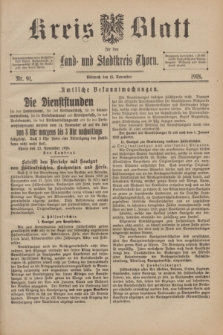 Kreis-Blatt für den Land - und Stadtkreis Thorn. 1918, Nr. 91 (13 November)