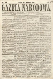 Gazeta Narodowa. 1863, nr 54