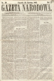 Gazeta Narodowa. 1863, nr 59