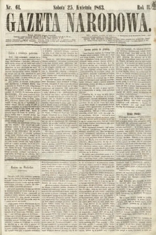 Gazeta Narodowa. 1863, nr 61