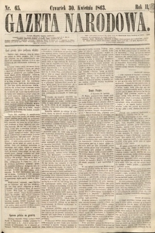 Gazeta Narodowa. 1863, nr 65