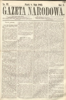 Gazeta Narodowa. 1863, nr 72