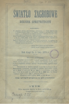 Światło Zagrobowe : dziennik spirytystyczny. R.2, nr 2 (luty 1870)