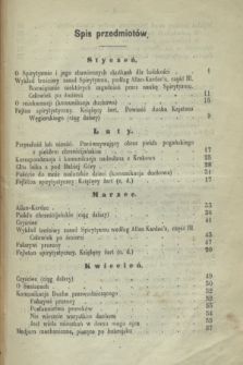 Światło Zagrobowe : dziennik spirytystyczny. R.2, Spis przedmiotów (1870)