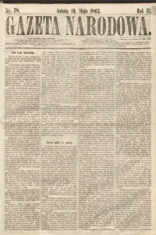 Gazeta Narodowa. 1863, nr 78