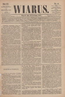 Wiarus. R.3, nr 41 (13 kwietnia 1875)