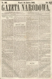 Gazeta Narodowa. 1863, nr 103
