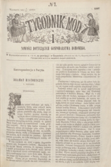 Tygodnik Mód i Nowości Dotyczących Gospodarstwa Domowego. 1867, № 7 (16 lutego)