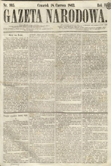 Gazeta Narodowa. 1863, nr 105