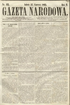 Gazeta Narodowa. 1863, nr 113