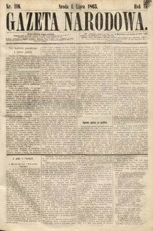 Gazeta Narodowa. 1863, nr 116