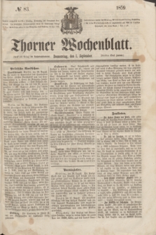 Thorner Wochenblatt. 1859, № 83 (1 September)