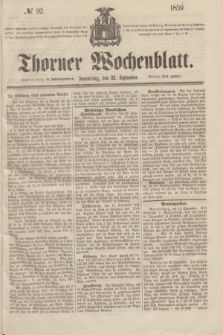Thorner Wochenblatt. 1859, № 92 (22 September)