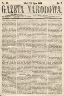 Gazeta Narodowa. 1863, nr 137