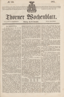 Thorner Wochenblatt. 1861, № 139 (19 November)