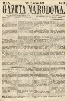Gazeta Narodowa. 1863, nr 148