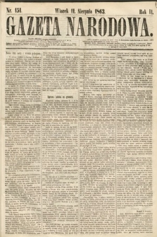 Gazeta Narodowa. 1863, nr 151