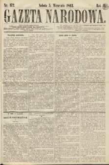 Gazeta Narodowa. 1863, nr 172
