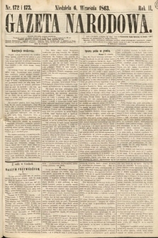 Gazeta Narodowa. 1863, nr 172 i 173