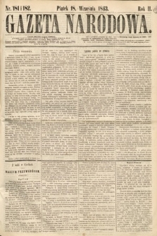 Gazeta Narodowa. 1863, nr 181 i 182