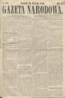 Gazeta Narodowa. 1863, nr 184