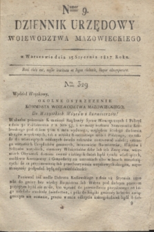 Dziennik Urzędowy Woiewodztwa Mazowieckiego. 1817, nr 9 (13 stycznia) + dod.