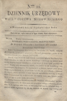 Dziennik Urzędowy Woiewodztwa Mazowieckiego. 1817, nr 10 (20 stycznia) + dod.