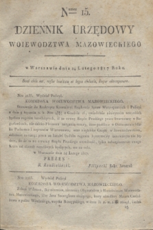 Dziennik Urzędowy Woiewodztwa Mazowieckiego. 1817, nr 15 (24 lutego) + dod.